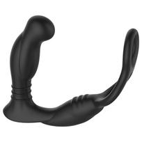 Nexus Simul8 - vibruojantis penio žiedas su analiniu dildo (juodas)