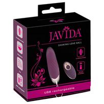 Javida Shaking Love - nešiojamas radijo bangomis valdomas, stumiantis vibruojantis kiaušinėlis (violetinis)