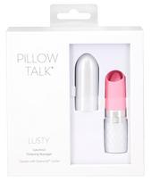Pillow Talk Lusty - vibratorius su liežuvėliu - įkraunamas - rožinis