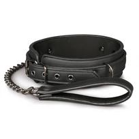 Easytoys - BDSM antkaklis su pavadėliu - juodas