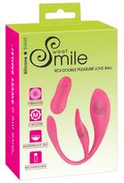 SMILE - nešiojamas akumuliatorinis radijo bangomis valdomas vibruojantis kiaušinėlis (rožinis)