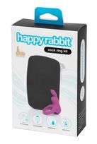 Happyrabbit - vibruojantis penio žiedas su dėkliuku - violetinis