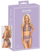 Kissable - nėrinių apatinių komplektas (violetinės spalvos) - L/XL