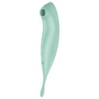 Satisfyer Twirling Pro - programėle valdoma klitorio vibratoriaus lazdelė (mėtinė)