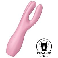 Satisfyer Threesome 3 - klitorio vibratorius - įkraunamas - rožinis