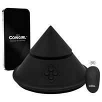 The Cowgirl Cone - programu valdoma aukštos kokybės sekso mašina - su 2 keičiamosiomis antgaliais, 20 vibracijos režimų (juoda)