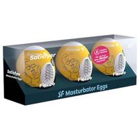 Satisfyer Egg Fierce - masturbatorius rinkinyje - 3 vnt.