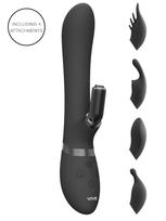 Vive Chou - vibratorius su klitorio rankenėle 4in1 - juodas