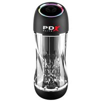 PDX ViewTube Pro - čiulpiantis ir vibruojantis masturbatorius (juodas)