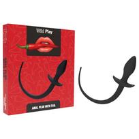 Wild Play - analinis kaištis su uodega - juodas