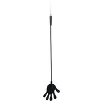 Rimba - silikoninis plakimo botagas su ranka - 40 cm - juodas