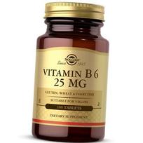 Vitaminas B6 (Piridoksinas), Vitaminas B6 25, Solgar 100 tab (36313170) 100tab