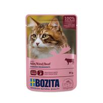 Bozita konservai su jautienos gabaliukais drebučiuose katėms, 85 g