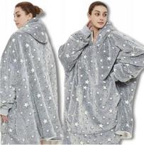 Džemperis pledas HuggerCozy, pilkas, Universalus