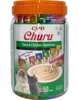 Inaba Churu Variety su tunu ir vištiena, 50x14 g