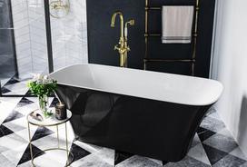 Vonia Besco Assos S-Line Black&White 160, su Klik-klak Gold valomu iš viršaus