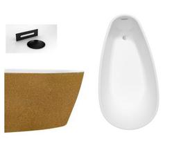 Vonia Besco Goya A-line Glam 160 Gold, su juodu sifono dangteliu