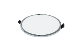 LED įleidžiamas apvalus blizgaus chromo rėmeliu Ø145mm 16W 1450lm 3000K IP44