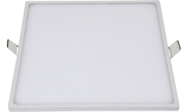 LED įleidžiamas kvadratinis baltu aliuminio rėmeliu 90x90mm 8W 720lm 3000K IP44