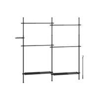 Universali reguliuojama drabužių kabykla | 33,5 x (162-238) x (208-310) cm | Juoda