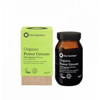 One Nutrition Organic Power Greens Capsules Ekologiški žalumynai kapsulėse, 100 kapsulių