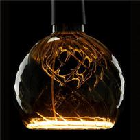 LED bulb, floating globe, twisted, smoky black, E27, 6W, 1900K, 230lm, IP20 1008151 | 4260751130593