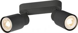 Wall and ceiling-mounted light PURI 2.0 Tube, max. 6W GU10, IP20, black 1008361 | 4024163293655