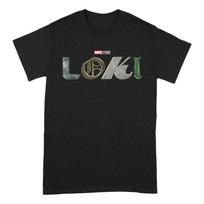 Marvel - Loki Logo marškinėliai| Juoda | L Dydis