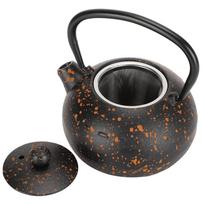 Ketaus arbatinukas virdulys, imituojantis japonišką stilių, nepadengtas, geltonos dėmės, dovanų dekoracija 0,3L