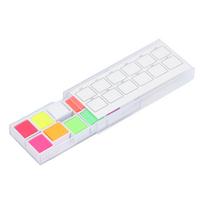 Neoninis akvarelės dažų rinkinys 12 spalvų Fluorescencinės kietosios dailės reikmenys su laikymo dėžute