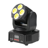 Tomshine 60W 4 šviesos diodai RGBW+Gintaras+UV 6 viename plovimo efektas Judančios galvutės Stage Light AC90-240V 16/18 US Plug