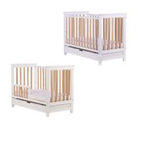 Lovytė su stalčium ir nuimamu šonu Drewex COZY FOX, White/buk