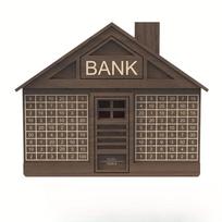 Medinis namelio formos taupyklė, monetų taupyklė, didelė kūrybinė darbalaukio taupyklė, kaimiška rankų darbo medinė dekoracija, finansinių tikslų skaitiklis