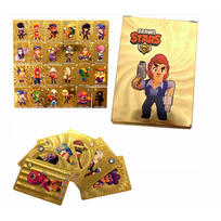 Brawl Stars kolekcinės žaidimo kortos 55 vnt. - auksinės