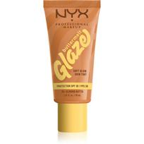 NYX Professional Makeup Buttermelt Glaze spindesio suteikiantis fluidas su atspalviu SPF 30 atspalvis 04 Almond Butta 30 ml