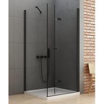 New Trendy NEW SOLEO BLACK Juodos spalvos dušo kabina, skaidriu stiklu 90x90cm