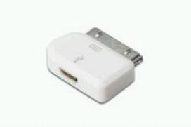 DIGITUS Apple Dock Mini Adapter, Apple 30pin- micro USB B, M/F, USB 2.0 compatible, UL, Apple certified, DA-600501-000-W