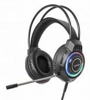 Manhattan RGB LED Over-Ear USB Gaming ausnės, Wired, USB-A Plug, Microphone, Integrated Volume Control, 2.0m, Black, 180696
