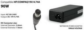 ZMP nešiojamo kompiuterio įkroviklis HP/ Compaq 19V, 4.74A 5.0/7.4mm 90W