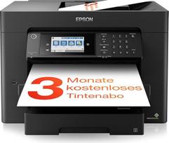 "Epson WorkForce WF-7840DTWF" 4-in-1 verslo rašalo daugiafunkcinis įrenginys (spausdinimas, nuskaitymas, kopijavimas, faksas, "WiFi", "Ethernet", dvipusis spausdinimas, vienos kasetės, iki DIN A3+), įskaitant 9 mėn. "ReadyPrint Flex" rašalo tarifą