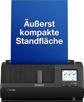 "Epson" tinklo skeneris ES-C380W, kompaktiškas A4 formato verslo skeneris su mažomis energijos sąnaudomis, dvipusio padavimo skeneris su universaliu laikmenų apdorojimu, juodas