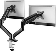 "ErGear" monitoriaus laikiklis 2 monitoriams, skirtas 17-32 colių ekranams, 2 monitorių laikiklis, 2 monitorių laikiklis, kurio keliamoji galia 2-10 kg, 2 tvirtinimo parinktys/VESA 75/100