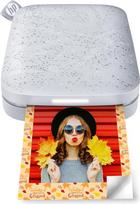 "HP Sprocket" nešiojamasis 5 x 7,6 cm dydžio momentinių vaizdų spausdintuvas, vienspalvis (baltas) Spausdinkite nuotraukas ant lipnaus cinko popieriaus iš savo "iOS" ir "Android" įrenginio