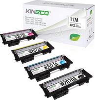 "Kineco 117A" tonerių rinkinys, suderinamas su HP spalvoto lazerio MFP 179fwg 178nwg 150nw 179fnw 178nw 150a W2070A W2071A W2072A W2073A (juodas, žydras, purpurinis, geltonas)