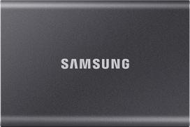 "Samsung T7" nešiojamasis SSD diskas - 1 TB - USB 3.2 Gen.2 išorinis SSD diskas titano pilkos spalvos (MU-PC1T0T/WW)