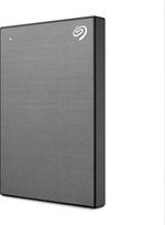 "Seagate One Touch" 2 TB nešiojamasis išorinis kietasis diskas, aparatinis šifravimas su prieiga slaptažodžiu, kompiuteriui, nešiojamajam kompiuteriui ir "Mac", USB 3.0, erdviai pilkos spalvos, įskaitant 2 metų gelbėjimo paslaugą, modelio Nr.: STKY2000404