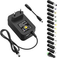 ALITOVE 30 W universalus kintamosios ir nuolatinės srovės adapteris su 14 adapterio antgalių ir USB kištuku Universalus maitinimo šaltinis 3V-12V buitinei elektronikai 2500 mA maks.