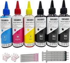 COCADEEX 600 ml rašalo pildymo rinkinys, suderinamas su HP Canon Brother Epson Lexmark staliniais rašaliniais spausdintuvais