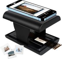DGODRT skaidrių skeneris, mobilusis juostų skeneris, skenuoja ir išsaugo 24 x 36 mm negatyvus ir skaidres su išmaniojo telefono fotoaparatu, sulankstomas nešiojamas juostų skeneris su LED apšvietimu