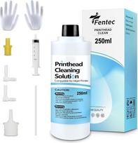 FENTEC Spausdinimo galvutės valiklis purkštukų valiklis spausdintuvo valymo rinkinys 250 ml spausdinimo galvutės valiklis Epson HP Canon Brother rašaliniam spausdintuvui